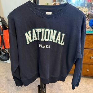 Cotton On Dark Sweatshirt with Green Print